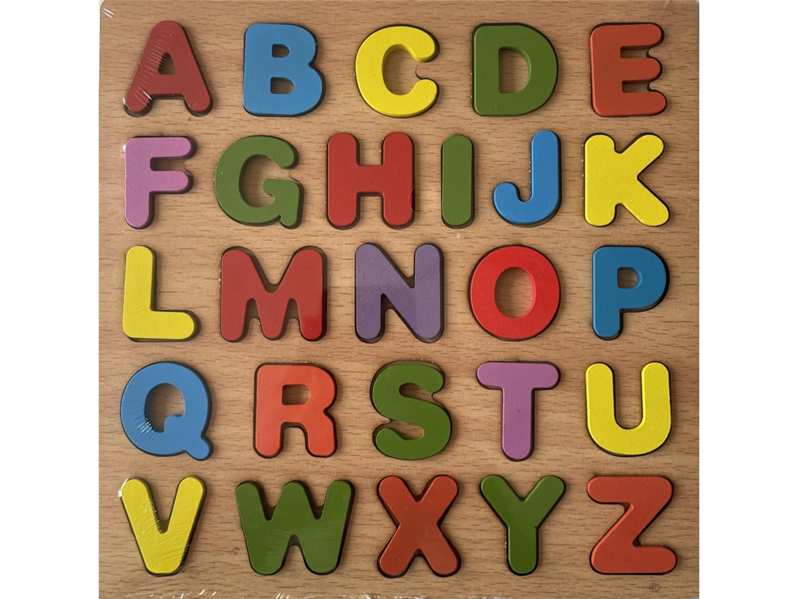 (alfabeto) Juguete De Rompecabezas De Madera Colorido Con Alfabeto Y Números, Juego Educativo De Combinación
