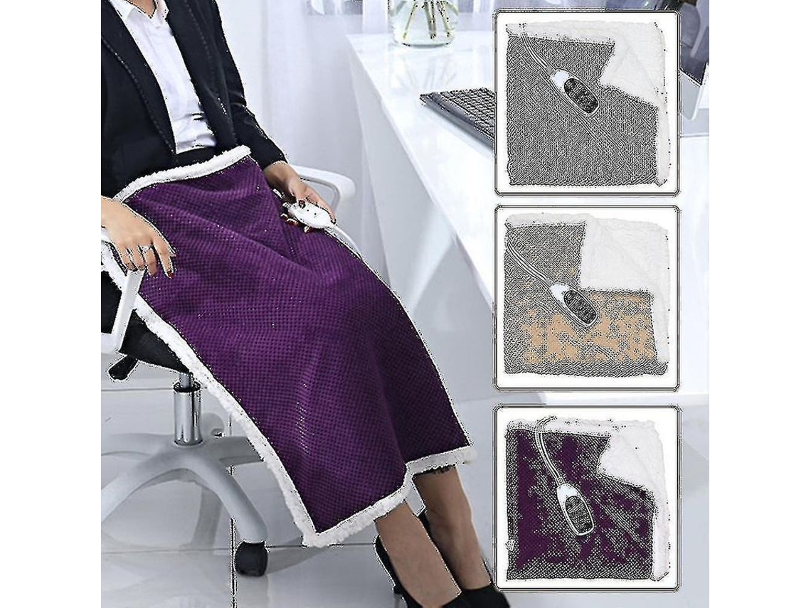Almohadilla Calefactora Eléctrica Doble Para Usar En Coches, Oficinas, Hogares, Para Mantener El Calor En Invierno, Alfombra Morada