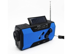 Radio Solar, Radio Meteorológica Am/fm Con Manivela Y Banco De Energía Portátil De 2000 Mah (azul) Chrui