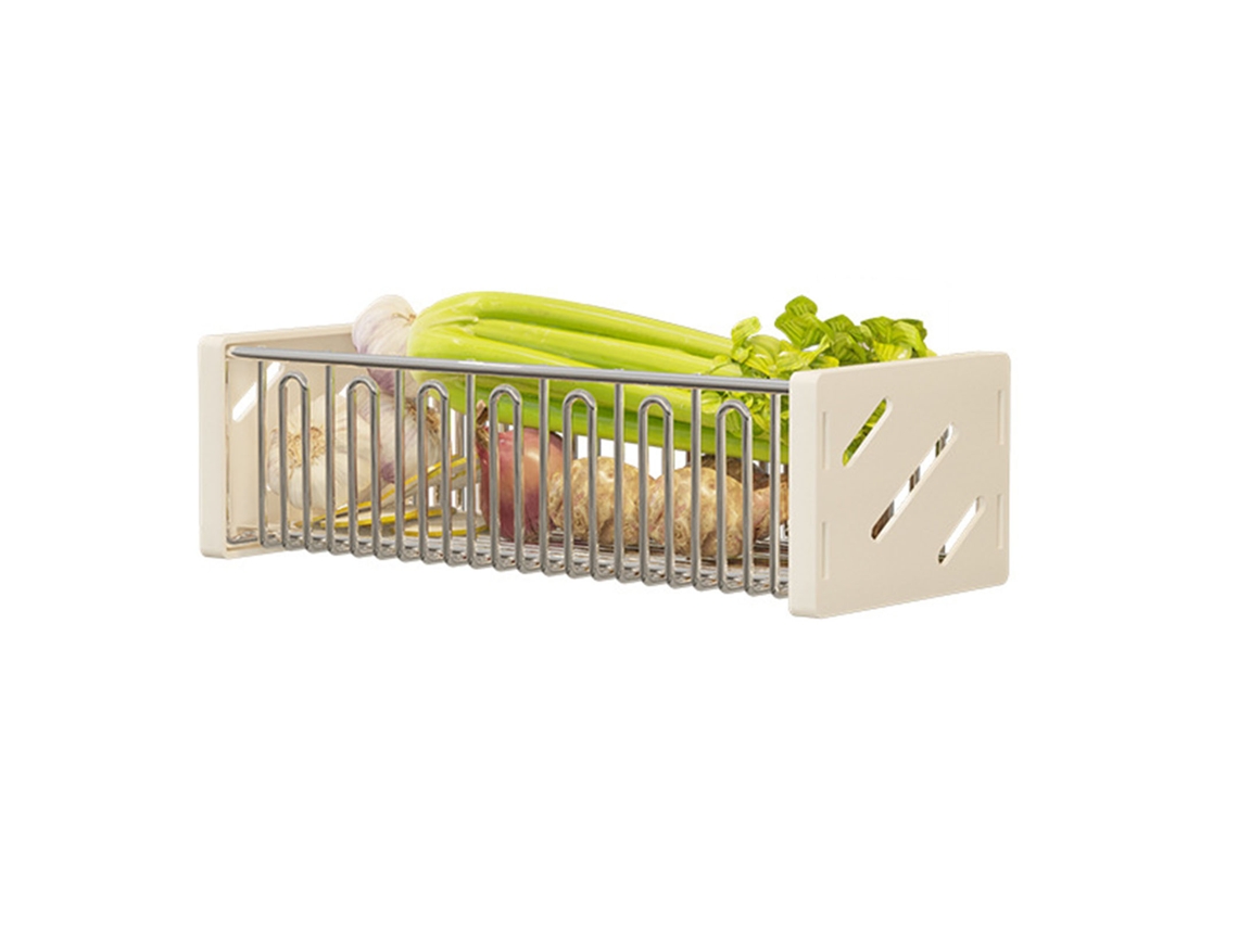 Estante De Pared Para Cocina Con Cesta Escurridora Multifuncional, Organizador Para Verduras Y Especias.