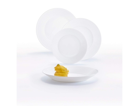 Set de Vajilla Luminarc Harena Blanco Vidrio 18 Piezas