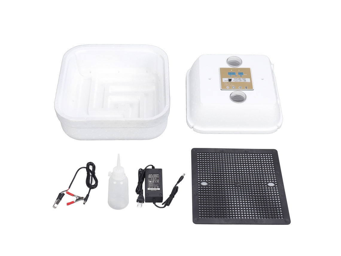Incubadora Semiautomática Para 36 Huevos, 40 W, Alta Precisión, Bajo Nivel De Ruido, Para Uso Doméstico.