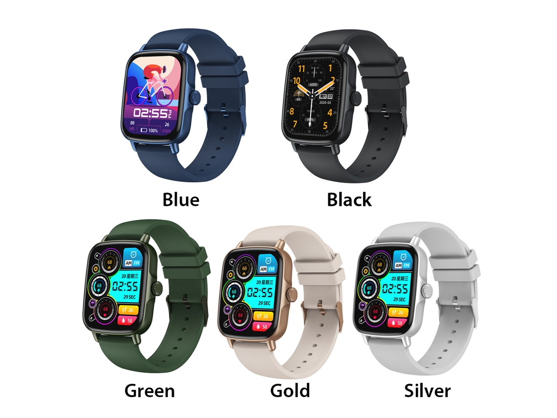 Reloj Inteligente Aw18 Pantalla Hd De 1.69 Pulgadas Llamada Bt Impermeable Ip68 Monitoreo De Sueño Batería De Larga Duración