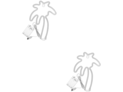 Juego De 2 Lámparas Decorativas Recargables De Plástico Blanco Que Funcionan Con Pilas.