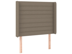 Cabecero VIDAXL Gris Topo Tela (103x16x118/128 cm)