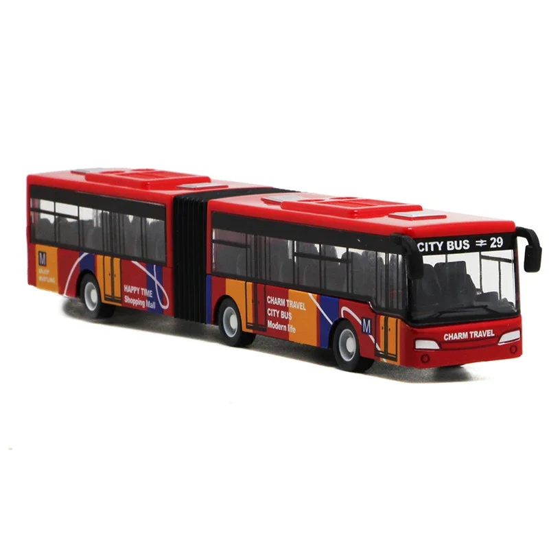 Autobús urbano a escala 1:64, de metal fundido a presión, 16 litros, con función de retroalimentación. MDUG (rojo)