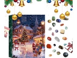 Calendario De Adviento De Cristal Navideño | 24 Días Con Gemas Naturales Para Las Fiestas Navideñas