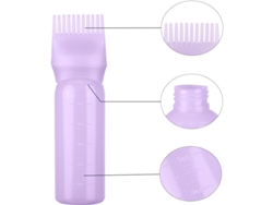 Botella Aplicadora De Tinte Para El Cabello Morado Con Pincel, 160 Ml, Para Teñir Y Tratar El Cabello.
