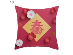 2026-funda De Almohada De Imprenta De Festival De Primavera Para Cama Sofá Almohada Cubierta Anti-polvo