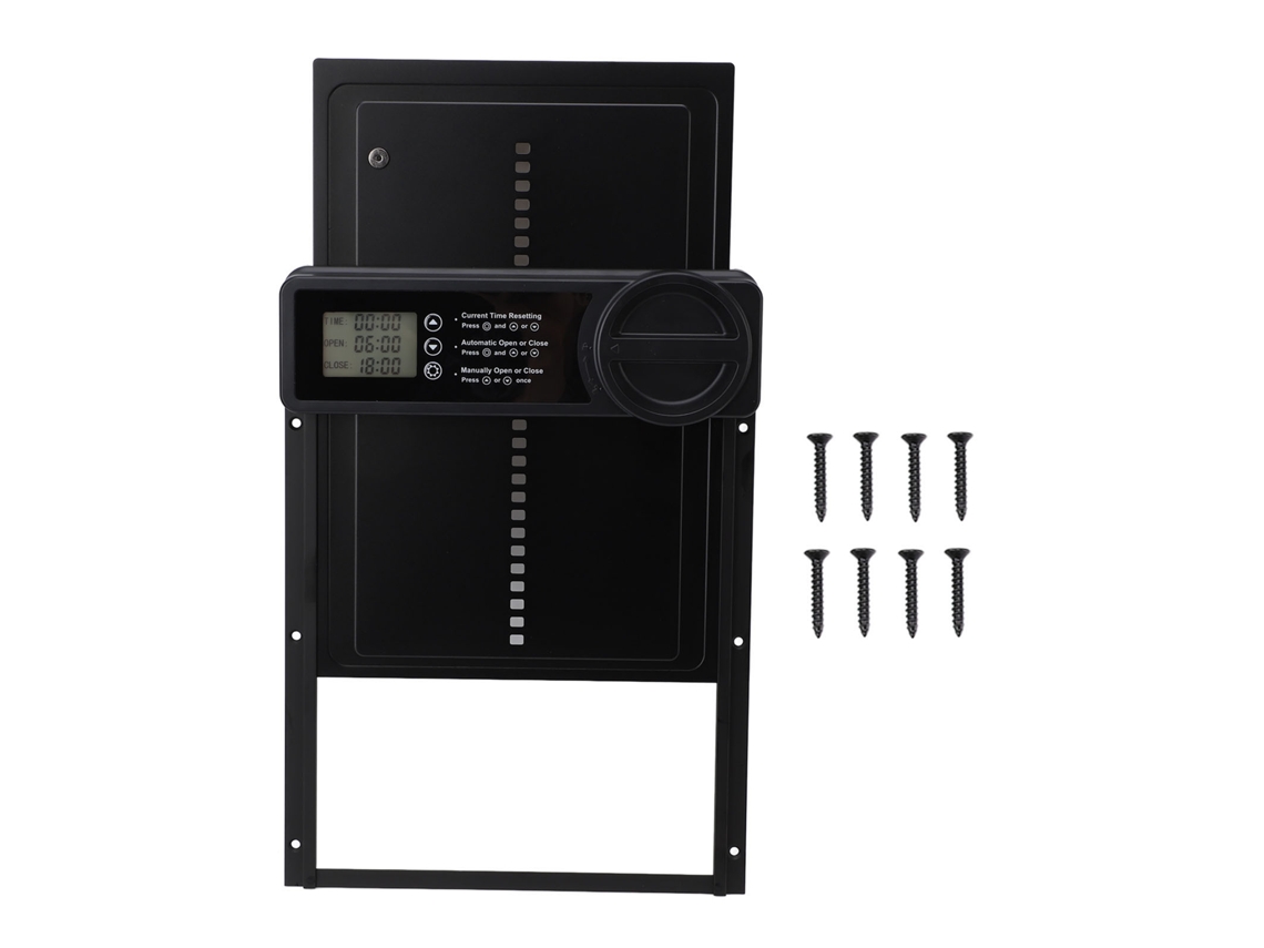Puerta Automática Eléctrica Para Gallinero Con Temporizador, Resistente Al Agua Ipx45, De Aleación De Aluminio.