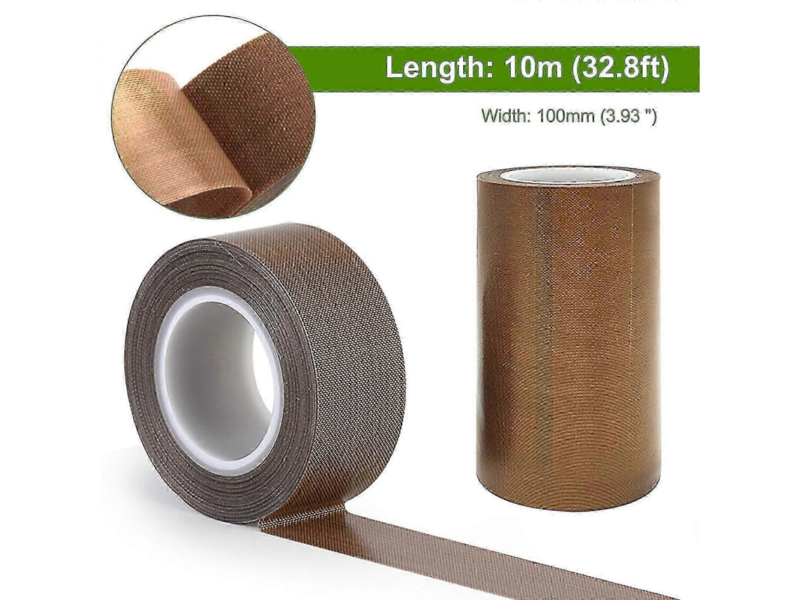 Cinta de teflón de alta temperatura de 10 m, cinta adhesiva de PTFE, película autoadhesiva Rosewell