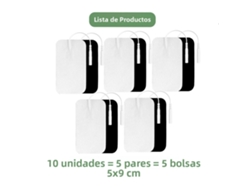 (182 X 10 Piezas, 5 X 9 Cm) Almohadillas De Electrodos De Gel, Pegatinas Para Estimulador Muscular Ems De Pulso Adelgazante