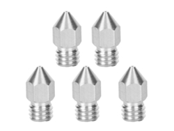 5 Boquillas Extrusoras De Acero Inoxidable Para Cabezal De Impresión 3d De 1,75/0,5 Mm