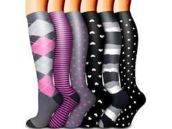 Calcetines de compresión para correr y practicar deportes, diseño elástico EOOCOO