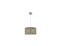 Lámpara colgante Katerina 1xe27 níquel/madera gris Regx40x40 cm Fabrilamp