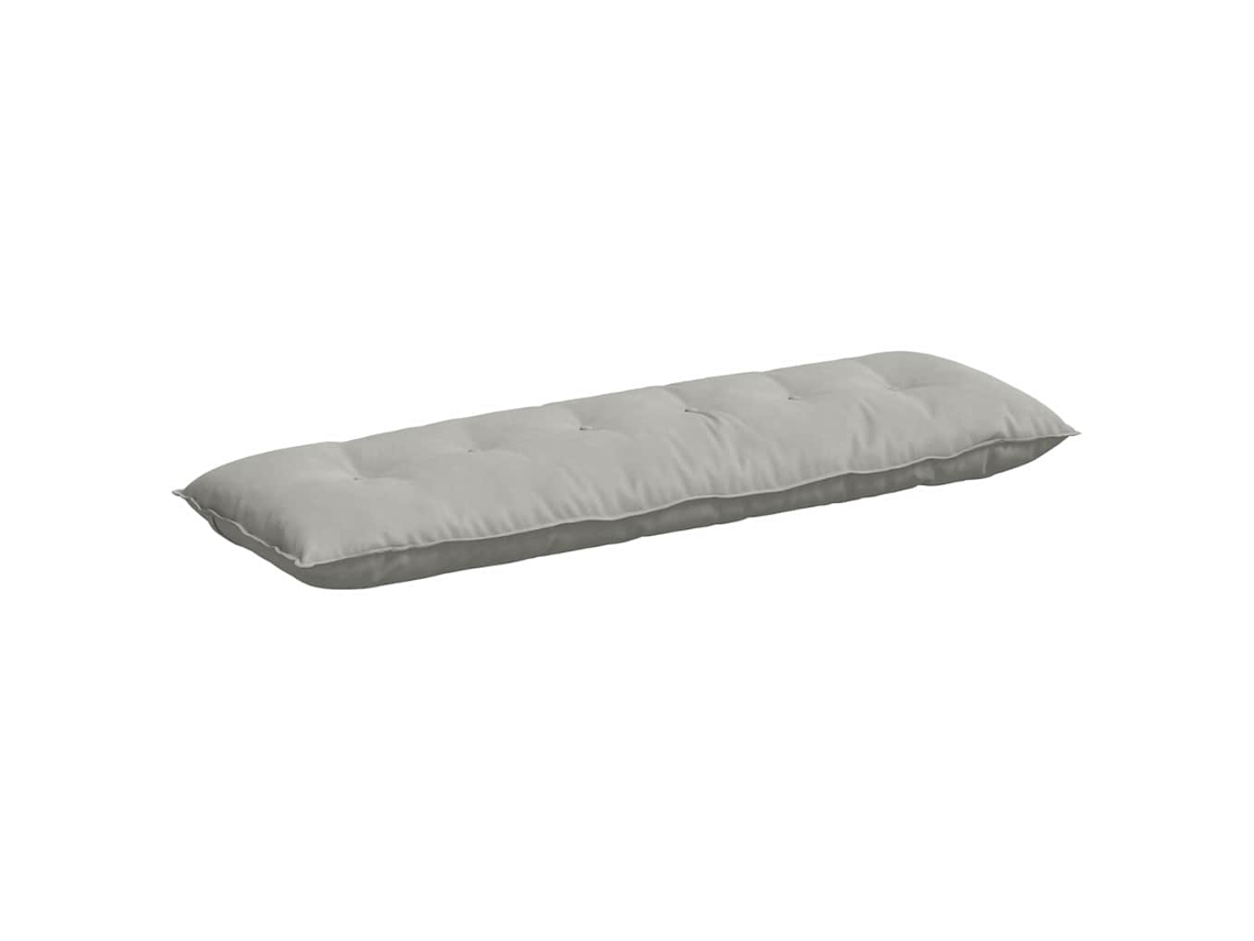 Cojín De Espalda Gris Claro 160 X 50 Cm Tela De Microfibra