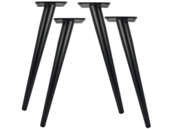2026-4 Piezas Patas De Mesa Metálicas 20cm, Capacidad 800kg, Para Muebles, Armarios, Escritorios, Sillas