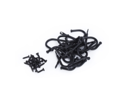 20 Ganchos De Pared Negro Con 1 Agujero Pequeño Para Colgar Collares Abrigos Cinturones Bolso Llaves Tazas Toallas