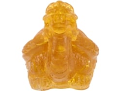 Estatua Tortuga Dragón Cristal Amarillo Adorno Decorativo Atraer Prosperidad Equilibrar Energía Figura Única