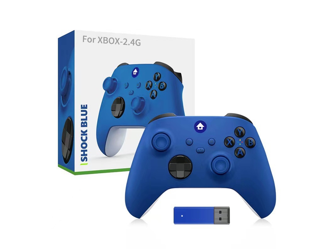 Mando inalámbrico 2.4G para Xbox One Series X/S con receptor USB, joystick compatible con PC con Windows, color azul. Aeuzwr