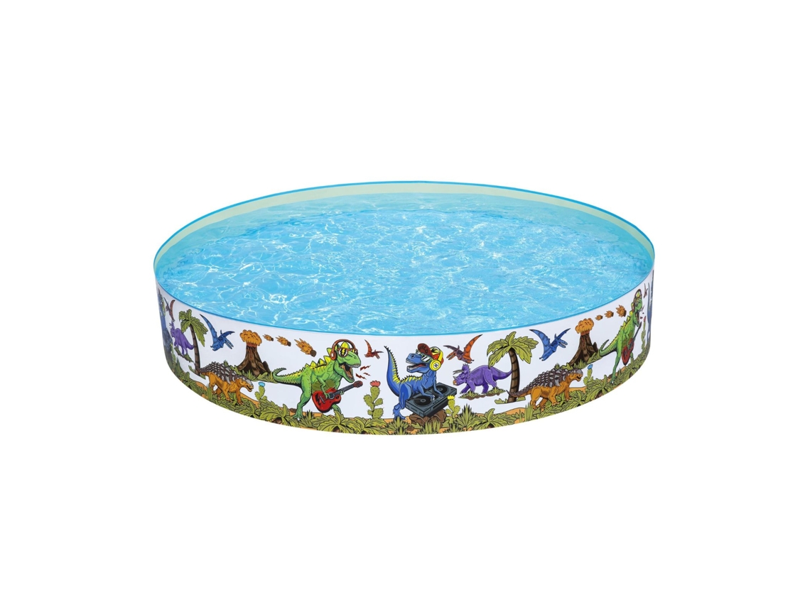 Piscina Autoportante Infantil BESTWAY Fill N' Fun 244x46 cm Diseño de Dinosaurios para Niños Mayores de 3 Años, Instalación Rápida