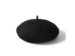 Boina Francesa Negra Para Mujer, Cómoda Para Invierno Y Otoño, Accesorio De Moda.