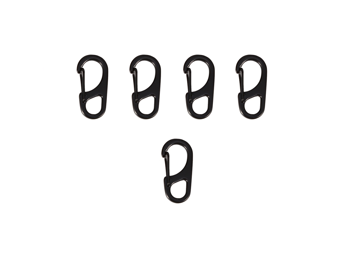 5 Llaveros Metálicos Con Clips De Liberación Rápida Y Duraderos Para Camping, Senderismo Y Equipo.