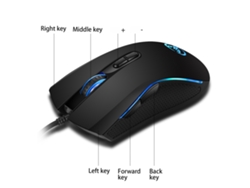 Kit De Teclado Y Mouse Gaming Rgb Cableado Usb Hxsj V700bw+a869 Con 61 Teclas Y 3200 Dpi