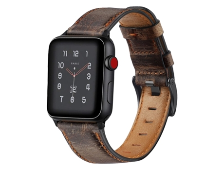 Correa Clásica Vintage de Piel Ecológica para Apple Watch Series 5 40mm Marrón VEANXIN