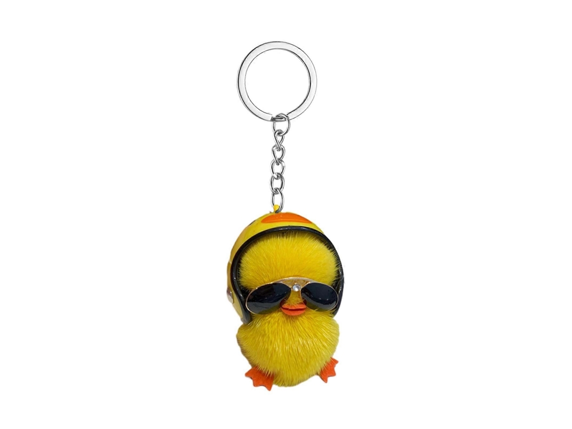 Chaveiro Portátil De Pelúcia Macia Em Formato De Pato, Anti-perda, Para Chaves, Celular, Corrente, Gancho Para Bolsas, Mochilas E Malas.