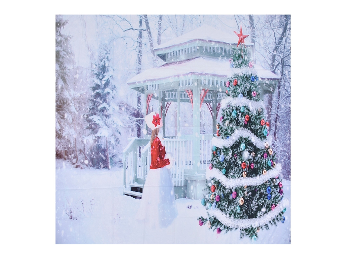 Tapiz de pared de poliéster con diseño de árbol de Navidad, 230 x 180 cm