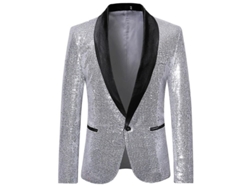 2026-chaqueta De Traje Con Lentejuelas Un Botón Mystdiy Para Hombres Fiestas Bodas Cenas Primavera Otoño