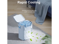 Ventilador de mesa con luz RGB, USB y 3 velocidades.