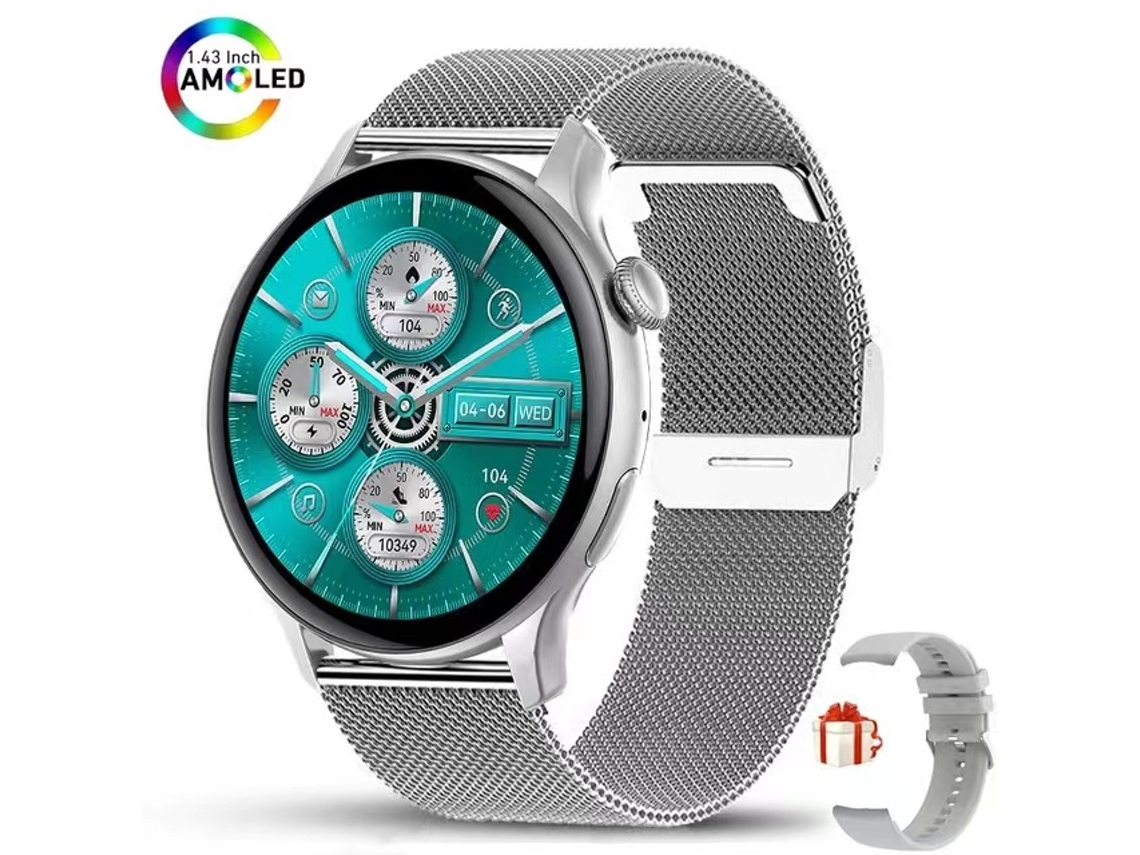 NFC Bluetooth Llamada Reloj Inteligente SHAH ARPAN Plata