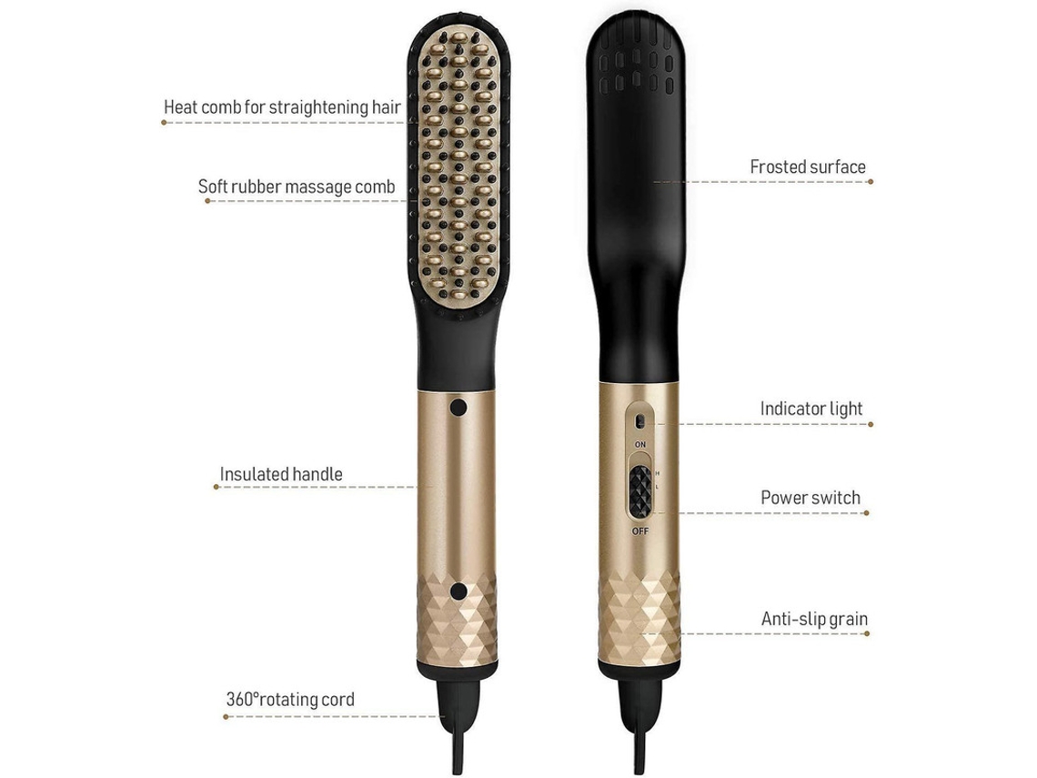 Plancha de pelo YIZHOOD Adc101 de 150 a 200 ℃ dorada