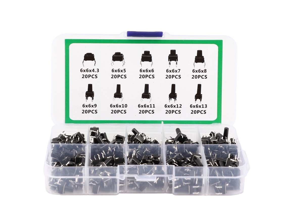 200 Mini Interruptores Táctiles Para Tv, Audio, Ordenadores Y Otros Productos Electrónicos.