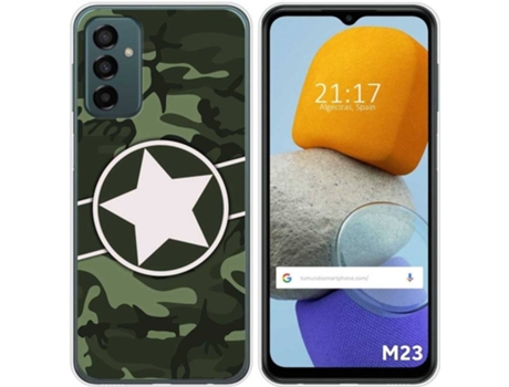 Carcasa para Samsung Galaxy M23 5G TUMUNDOSMARTPHONE Dibujos Camuflaje 01 Multicolor