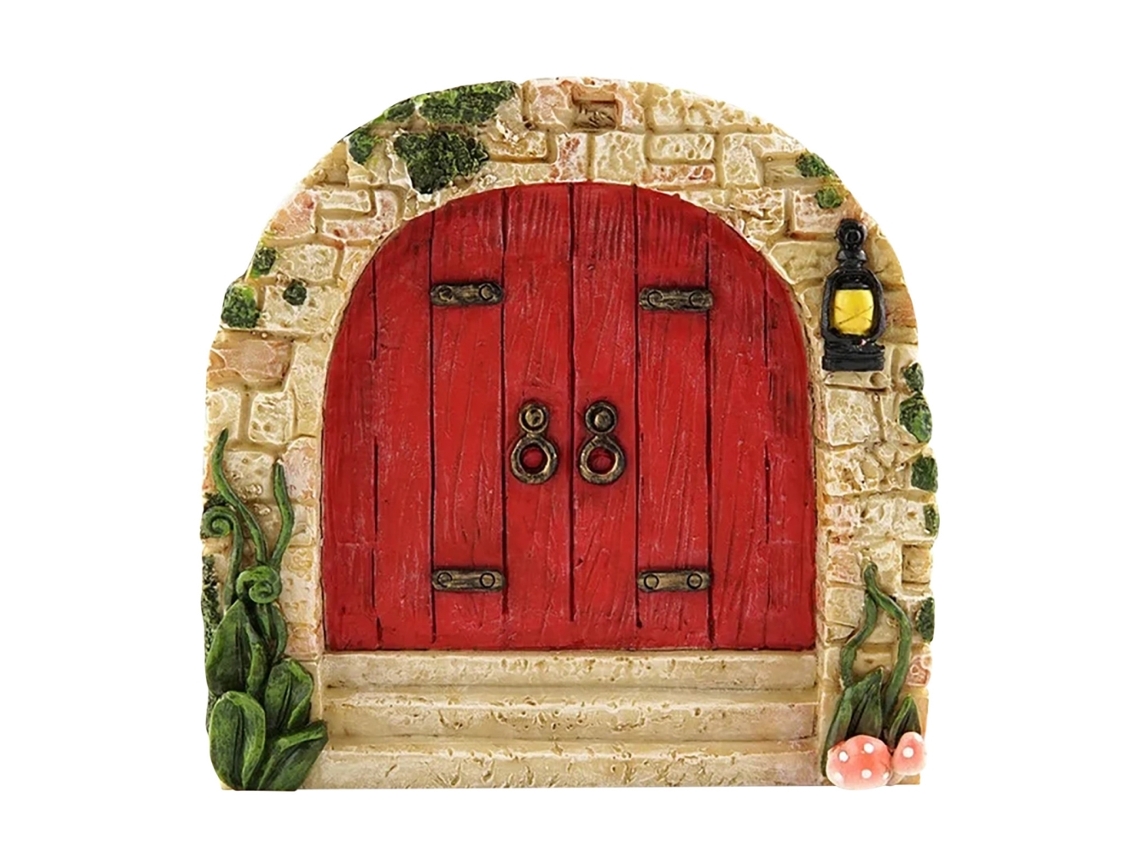 Puerta de hadas, decoración exterior, mini jardín de hadas