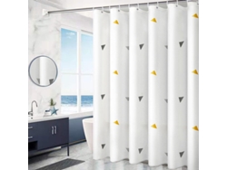 Cortina De Ducha Impermeable Y Antimoho Con Ganchos, Triangular/100 X 200 Cm Gertiz
