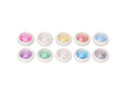 Tallos De Perlas Sintéticas Semicirculares De Tamaños Variados Para Decoración De Uñas Y Fabricación De Joyas.