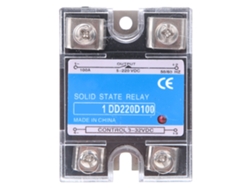 Relé De Estado Sólido (ssr) De Cc De 100 A, Entrada De 3-32 V Cc, Salida De 5-220 V Cc, Con Indicador Led Y Disipador De Calor.