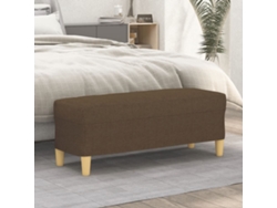 LOVELY HOME Taburete Banco 100X35X41 Cm Tela Marrón