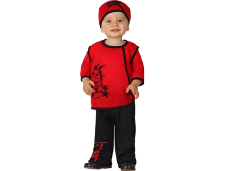Disfraz de Bebé DISFRAZZES Chino Rojo (Talla: 6 a 12 meses)