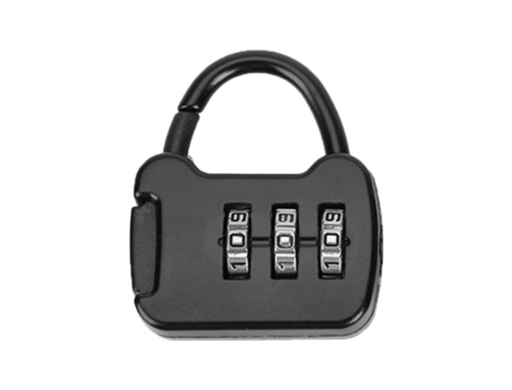 Mini Estuche de Equipaje de Zinc con Bloqueo de con traseña de Combinación de Código de 3 Dígitos (Negro)