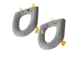 Cómoda funda de asiento de inodoro de felpa impermeable y lavable.