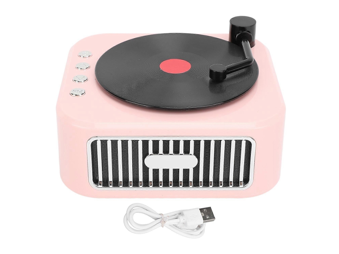 Altavoz Bluetooth estilo tocadiscos, aspecto elegante y antiguo, sonido envolvente, compatible con altavoces inalámbricos Chennnls
