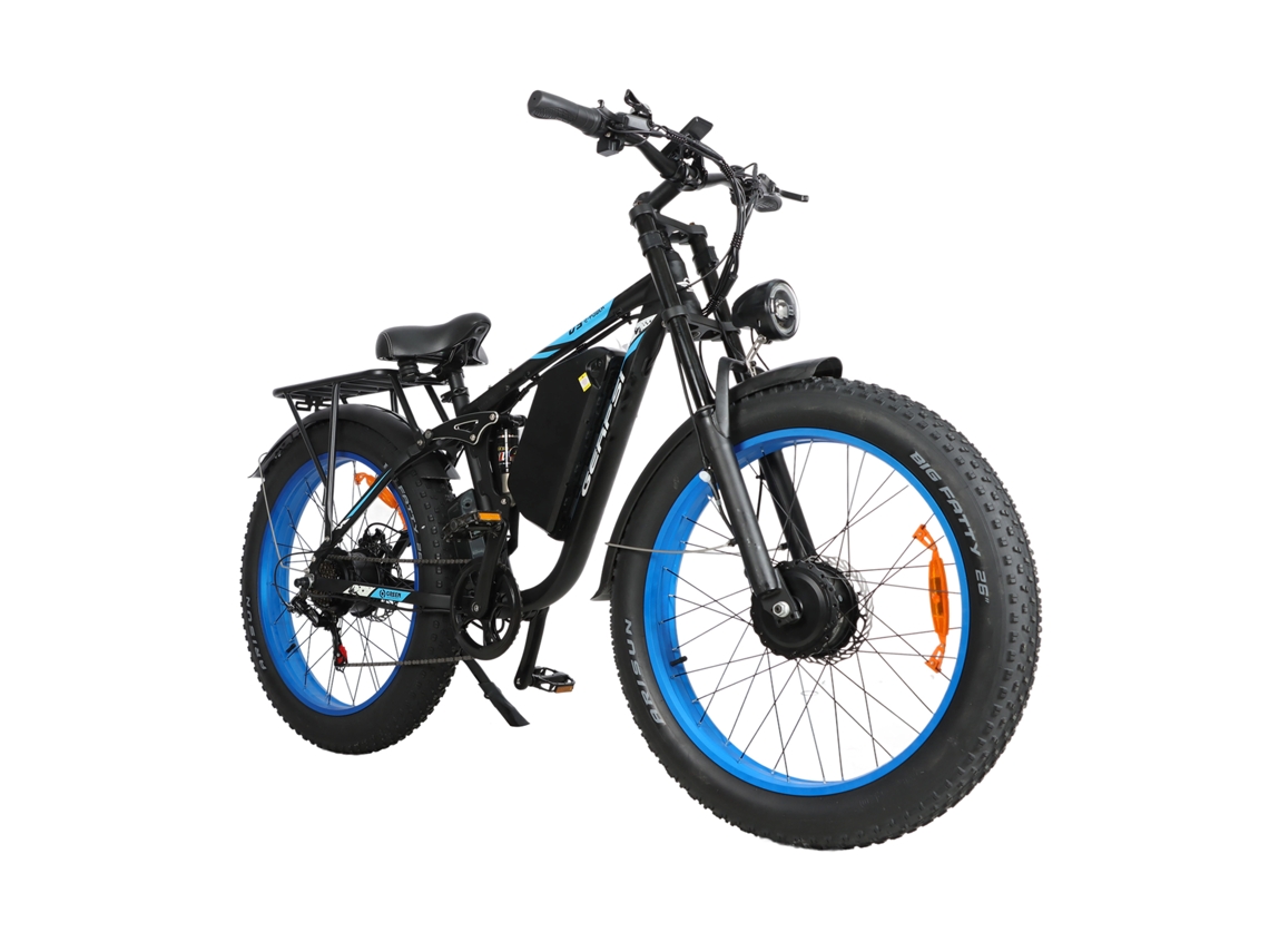 Bicicleta De Montaña Eléctrica Baolujie Dp2603, Batería Extraíble De 52 V Y 32 Ah, Suspensión Completa.