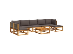 Maison Exclusive - Conjunto De Sofá De Jardín De 8 Piezas Con Cojines De Madera De Acacia Y Cuerda