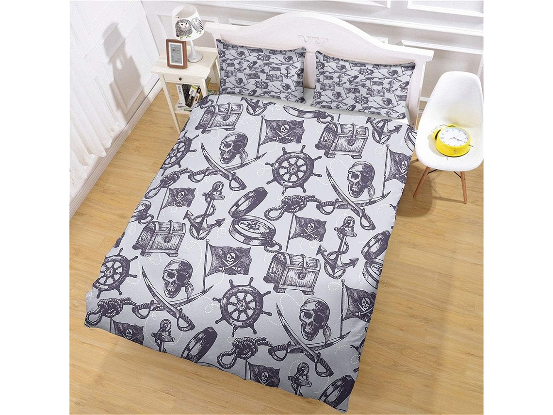 Juego Ropa Cama Piezas Funda Nórdica Microfibra Almohada Juego Niños 220x240 Cm 220 X 240 65