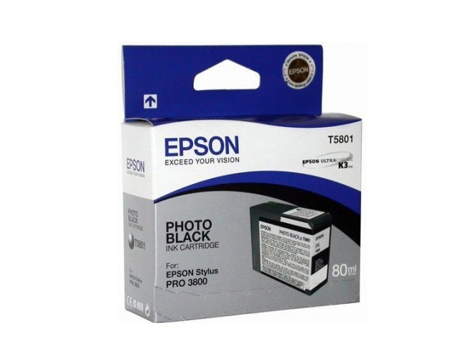 Cartucho de tinta original EPSON, T5801 80 ml , Negro foto, C13T580100